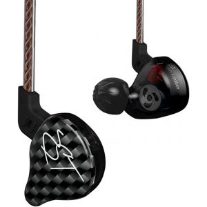 LORANKA-KZ ZST &Eacute;couteur Filaire Sport, &Eacute;couteurs Intra-Auriculaires &Eacute;couteurs Casque Filaire St&eacute;r&eacute;o Anti-Bruit avec Jack 3.5mm(Carbone sans Micro) - Neuf