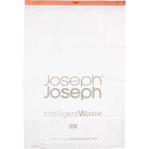 ERYI-Iw5 Sacs Poubelles Très Résistant, Sacs Pour Déchets De Cuisine Avec Fermeture À Poignées Coulissantes, 20 Sacs, 40 Litres, Transparent, Claire - Neuf