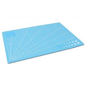 Tapis de decoupe A4 double face en PVC, grille auto-cicatrisante, outil de bricolage pour etudiants (bleu) - Neuf