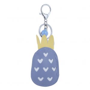 Porte-Cles En Cuir Pu Avec Pendentif Ananas Mignon, Porte-Cles, Porte-Cles, Sac, Decoration De Voiture, Cadeau (Bleu) - Neuf