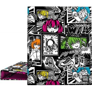 Eryi-Classeur À Anneaux A4 | Yuku Bits&bobs Pop Up Design | 4 Anneaux Mixtes 25 Mm | Plastifié Doux | Certifié Fsc | Parfait Matériel Scolaire - Neuf