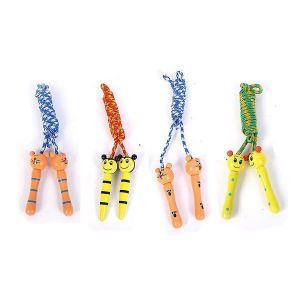 Ensemble De Corde À Sauter Avec Poignée En Bois Pour Enfants - Longueur Réglable, Activité De Plein Air Amusante Pour Le Fitness Et Le Jeu, Parfait Pour Les Fêtes Et Les Loisirs ! - Neuf