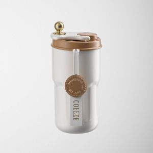 Bouteille Isotherme Avec Couvercle À Pression, Bouteille, Tasse À Café Isotherme Sous Vide, Mini Thermos Isotherme En Acier Inoxydable, Tasse À Café, Thermos À Café À Emporter - Neuf