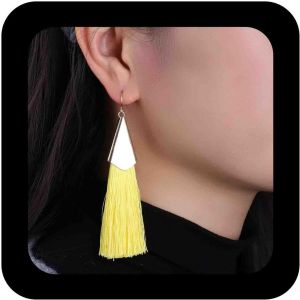 Kal-Boucles D'oreilles Pendantes En Forme De Houppes Faites &Agrave; La Main Boucles D'oreilles Longues En Fil De Boh&egrave;me Boucles D'oreilles Pendantes &Agrave; Franges Pour Les Vacances Bijoux Pour Femmes - Neuf