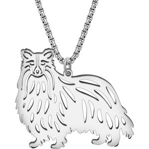 Kal-Collier De Chien Cute Avec Pendentif En Acier Inoxydable Plaqu&eacute; Or 18k Bijoux De Mode Pour Chien Cadeaux Pour Femme Filles Maman Chien - Neuf