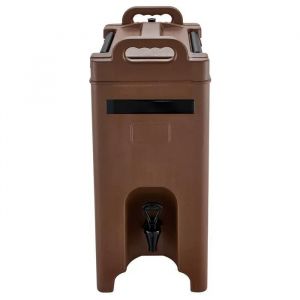 Distributeur de Boissons Isotherme 19 L-Duoku-Marron-Fontaine &agrave; Eau Chaude et Froide Non &Eacute;lectrique avec Robinet et Poign&eacute;e - Neuf