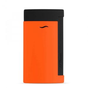 Briquet S.T. Dupont Slim 7 Orange Fluo Et Noir - Neuf