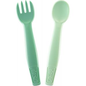 Kalanka-Nip Green - Couverts &Eacute;cologiques Pour B&eacute;b&eacute; Et Enfant &Agrave; Partir De 9 Mois - Cuill&egrave;re Et Fourchette Passent Au Lave-Vaisselle - Sans Bpa - Sans M&eacute;lamine - Durable - Vert - Neuf