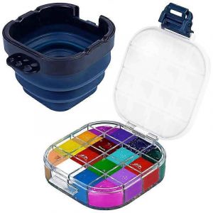 Boîte À Palette De Rangement Étanche À L'épeautre De Peinture,Boîte À Palette À 16 Puits - Neuf