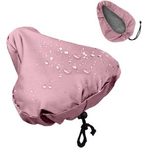 Housse Selle Velo,Housse De Selle De Vélo Imperméable Avec Cordon De Serrage,Housse De Selle De Vélo Pour L'extérieur,Protection Contre La Pluie Et La Poussière,Rose,1 Pièce - Neuf