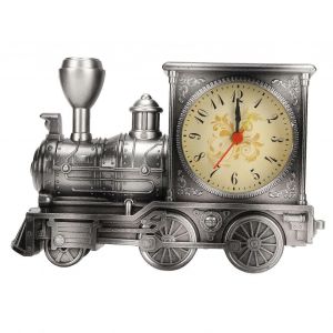 R&eacute;veil vintage d&eacute;coratif &agrave; piles fonctionne style train r&eacute;tro bureau horloge pour les &eacute;tudiants enfants seniors - Neuf