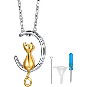 Trahoo-Collier Crémation Urne Cendres Prénom Personnalisé Pendentif Arbre De Vie En Acier Inox 18+2"(46+5cm) Chaîne + Kit De Remplissage Bijoux Pour Homme Femme - Neuf