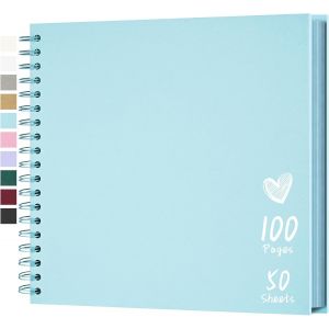 Album De Scrapbooking 25,5 X 25,5 Cm Avec Papier Kraft &Agrave; Couverture Rigide,Album Photo De 50 Feuilles,Album M&eacute;moire Pour Famille,Mariage.[P31] - Neuf