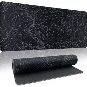 NouvelHorizonstore-Tapis de Souris XXL Tapis de Souris Gamer 900 x 400mm Optimis&iquest;&iquest; pour Capteur, Haute Pr&iquest;&iquest;cision et Vitesse avec Bords Cousus et Base Antid&iquest;&iquest;rapante pour Bureau, &iquest;&iquest;tudes, Gaming (Topogra - Neuf