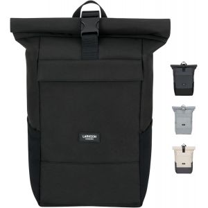 SUBZONAL-Larkson Sac &agrave; Dos Roll Top Femmes & Hommes - No 4 - Backpack pour l'&Eacute;cole, l'Universit&eacute; - Compartiment Ordinateur Portable 16 Pouces - Hydrofuge - Neuf