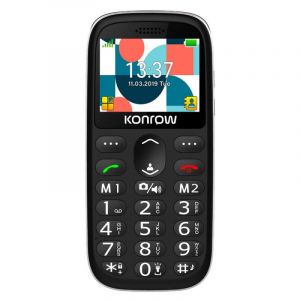 Konrow Senior 231 (Écran 2.31'' - Double Sim - Dock de charge Fourni) Noir - Neuf
