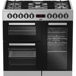Beko PS235315DX four et cuisini&egrave;re Electrique Gaz Noir et Acier inoxydable - Neuf