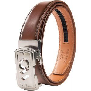 Tzf-Ceinture En Cuir À Cliquet Pour Homme Sans Trous, Fermeture Automatique, Pour Costume D'affaires Et Vêtements, Largeur 35 Mm, Taille Réglable - Neuf