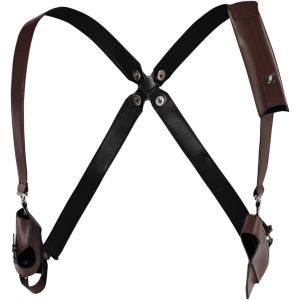 Cauc-Ken-Nedy Ceinture De Cosplay Pour Homme Harnais De Poitrine Ceinture Bandouli&egrave;re Ceinture Dos Croix Sangles R&eacute;glables Costume Accessoires Homme - Neuf