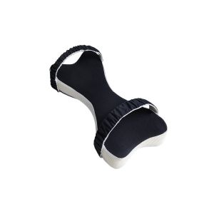 Coussin Sur&eacute;lev&eacute; Pour Les Personnes Dormant Sur Le C&ocirc;t&eacute;, Avec Sangle Ajustable Et Forme Incurv&eacute;e - Bleu Marine - Neuf