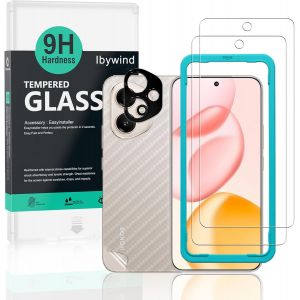 JGD-Verre Tremp&eacute; pour Honor 400 5G,2 Pi&egrave;ces Duret&eacute; 9H Protecteurs d'&eacute;cran et Protection Cam&eacute;ra,Facile &agrave; Installer,Support D&eacute;verrouillage Des Empreintes Digitales,Anti-bulle,Anti-&eacute;clat - Neuf