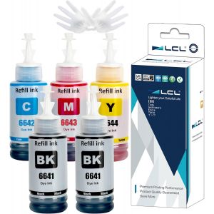 664 T664 Encre Compatible avec Epson 664 Bouteille d'encre Multipack Compatible pour Epson EcoTank ET 2650 ET 2600 ET 2550 ET 2500 ET-2650 ET-2600 ET-2550 ET-2500 ET-4500 ET-4550 ET-3600 (5-Pack) - Neuf