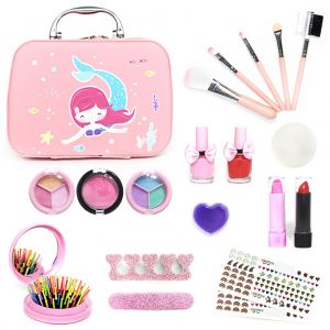 Jouets de maquillage pour filles, kit de maquillage pour enfants, cadeau cosmetique pour petites filles - Neuf