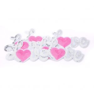 Lot de 6 patchs brodes a paillettes pour vetements et accessoires - Neuf