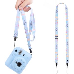 Sangle Appareil Photo pour Enfants,Sangle de Cou pour Appareil Photo pour Enfants,Lanière Appareil Photo pour Fujifilm Instax Mini Sony ZV-E10 ZV-1 ZV-1F Canon R50 M50- Bleu - Neuf