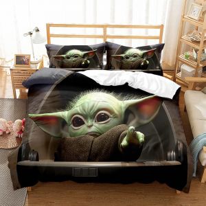 Parure De Lit Star Wars En Microfibre Colorée, Housse De Couette Et Taie D'oreiller 80 X 80 Cm Avec Fermeture Éclair, Sw - Neuf