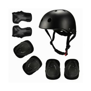Ensemble D'&eacute;quipement De S&eacute;curit&eacute; Multisports Pour Enfants De La S&eacute;rie Rider : Casque, Genouill&egrave;res Et Coudi&egrave;res, Prot&egrave;ge-Poignets Pour La Trottinette, Le Skateboard Et Le V&eacute;lo. - Neuf