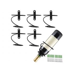 Lot De 6 Supports &Agrave; Vin Muraux En M&eacute;tal Avec Vis Et Chevilles De Fixation - Neuf