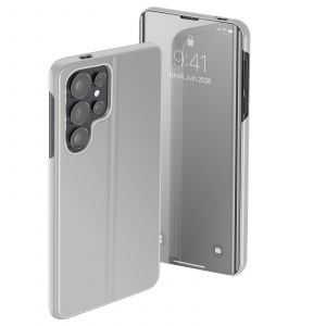 &Eacute;tui de Protection pour Galaxy S26 Ultra Clear View avec Support Vid&eacute;o Argent - Neuf