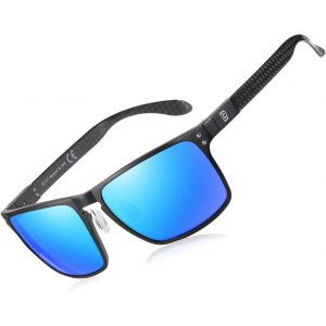 Kathlelxh-Lunettes De Soleil Polarisées Pour Homme Avec Cadre Rectangulaire En Métal Et Lunettes En Fibre De Carbone Uv400 Dc8208[H602] - Neuf