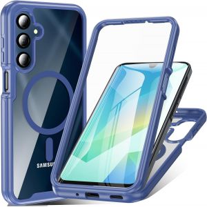 Kal-Coque Pour Samsung Galaxy A16 5g| 4g, Compatible Avec Magsafe,360 Degrés Full Body Antichoc Housse Protection D'écran Intégrée En, Magnétique Samsung A16 Étui Arrière Fine Case Pour A16 5g, Bleu - Neuf
