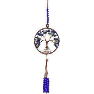ERYI-Arbre De Vie, Décoration Suspendue Pour Rétroviseur Intérieur, Pierres 7 Chakras, Pendentif Cristal De Guérison, Accessoires Voiture Intérieur, Reiki, Porte-Bonheur, Méditation(C) - Neuf