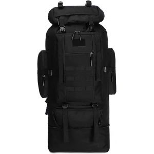Asfasfq-80l+20l Randonnée Sac À Dos, Étanche Grand Sac À Dos, Grand Capacité Respirant Multifonction Pour Alpinisme Escalade Trekking Sport Voyage Camping (Noir) - Neuf
