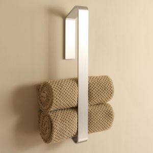 Design Hambourg | Porte-Serviettes sans per&ccedil;age Salle de Bain | Support adh&eacute;sif Mural pour Serviette invit&eacute;s | Porte torchon Cuisine | Design Moderne et Minimaliste | Noir Mat - Neuf