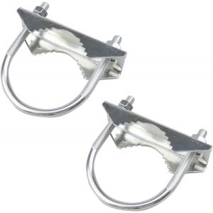 Lot de 2 Pinces de Montage d'antenne en Acier Inoxydable avec Boulon en U pour antenne ext&eacute;rieure - Neuf