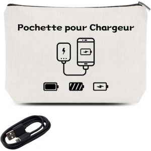 Pochette De Rangement Pour Chargeur Et C&acirc;bles Organisateur Portable Sac Voyage D'Accessoires &Eacute;lectroniques Rangement C&acirc;ble Sacoche Pour Chargeur Accessoires T&eacute;l&eacute;phone - Neuf
