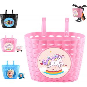 Kal-Panier Velo Enfant, Enfants Avant Guidon Paniers, Dinosaure, Licorne Panier Velo, Détachable Avant Vélo Convient À La Plupart Des Vélos Pour Enfants Tels Que Tricycles, Roulettes - Neuf