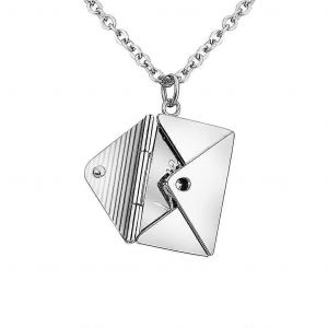 La Mode Peut Ouvrir L'enveloppe Des Amoureux Pendentif Collier Bijoux Pour Cadeau D'anniversaire - Neuf