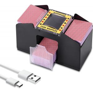 Kalanka-Mélangeur De Cartes Automatique À 2 Jeux - Fonctionne Avec Usb/Piles - Mélangeur De Cartes De Poker - 2 Jeux - Neuf