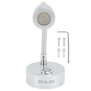 Lampe De Lecture Led Haute Luminosite, 10 V A 30 V, Temperature De Couleur Reglable, Ideale Pour Camping-Car, Camion, Bateau, Yacht, Argent - Neuf