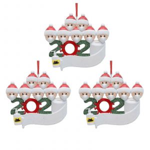 Lot de 3 d&eacute;corations de No&euml;l &agrave; suspendre au sapin (P&egrave;re No&euml;l, pendentif &agrave; faire soi-m&ecirc;me) - Collection 2020 - Neuf