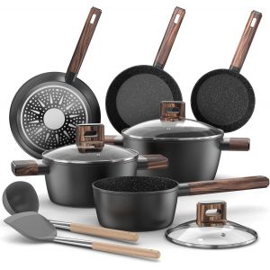 Subzonal-Batterie De Cuisine - Casserole Et Po&ecirc;le Induction De 11 Pi&egrave;ces Antiadh&eacute;sives Tous Feux, Po&ecirc;les 20/28 Cm, Po&ecirc;le Profonde 24 Cm, Casseroles Avec Couvercles 16/20/24 Cm, Sans Pfoa, Pfos - Neuf