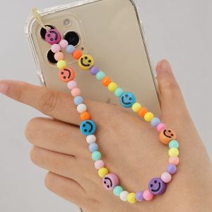 Kal-Chaîne De Téléphone Portable Bohème Anti-Perte - En Acrylique - Style Vintage - Multicolore - Pour Téléphone Portable - Avec Perles - Pour Téléphone Portable - Neuf