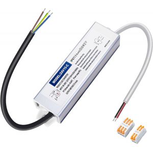 Transformateur LED 24V, LED Driver 15W, Alimentation 0,6A &eacute;tanche IP67, Transfo 220V &agrave; 24V DC Pour l'&eacute;clairage LED Int&eacute;rieur et Ext&eacute;rieur - Neuf