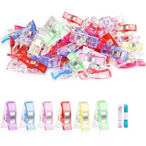 Mevronisshop-Wonder Pince Couture 100 Pcs Plastique Couleurs Assorties Clips Tissu Multifonctionnels - Neuf