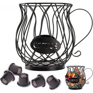Panier De Rangement Tasse Café,Panier À Capsules De Café,Panier De Rangement De Capsules De Café,Panier Coffee Porte Capsule Pour La Maison Café Hôtel Ornements (Noir) - Neuf
